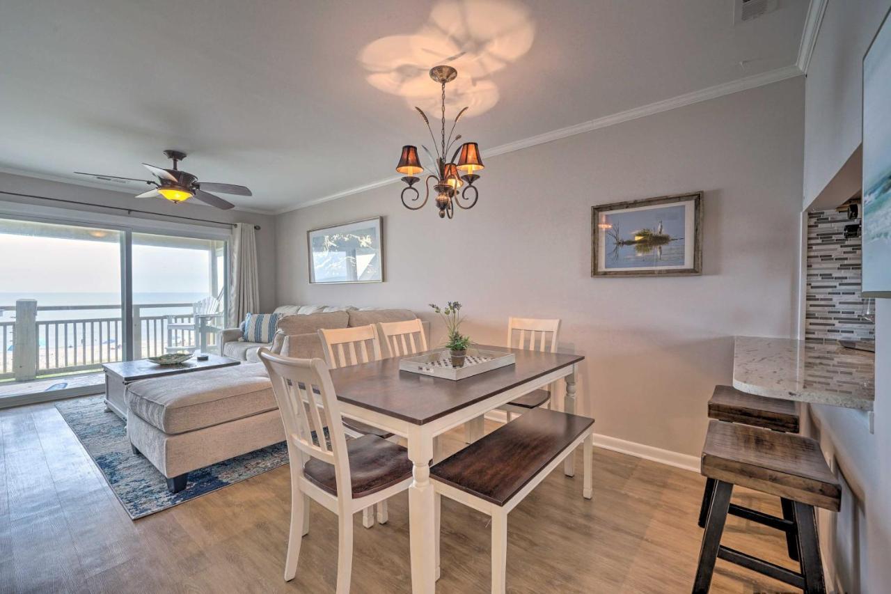 Beachfront Condo With Unobstructed Ocean Views! Oak Island Dış mekan fotoğraf